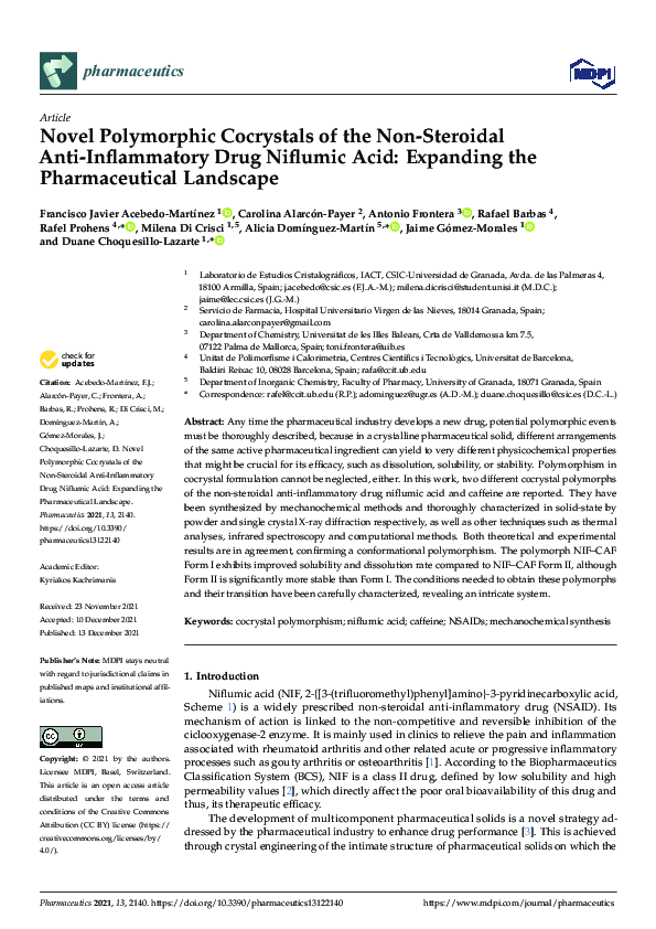 (PDF) Novel Polymorphic Cocrystals of the Non-Steroidal Anti ...