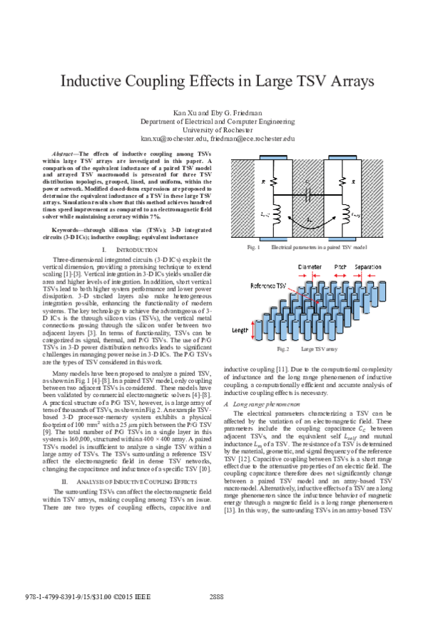 (PDF) Inductive coupling effects in large TSV arrays