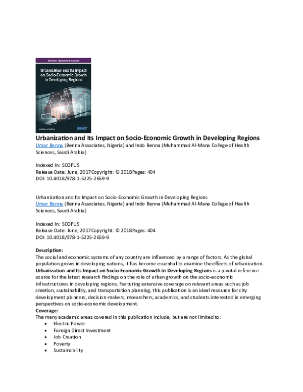 (DOC) Urbanization and Its Impact on Socio-Economic Growth in ...