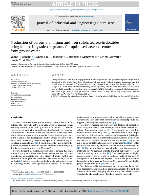 (PDF) Production of porous aluminium and iron sulphated oxyhydroxides ...