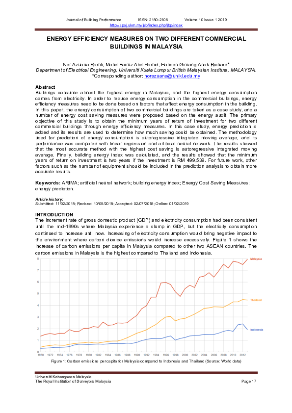 (PDF) Energy Efficiency Measures on Two Different Commercial Buildings