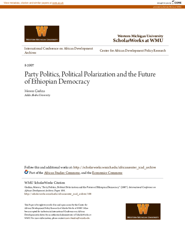 (PDF) Party Politics, Political Polarization and the Future of ...