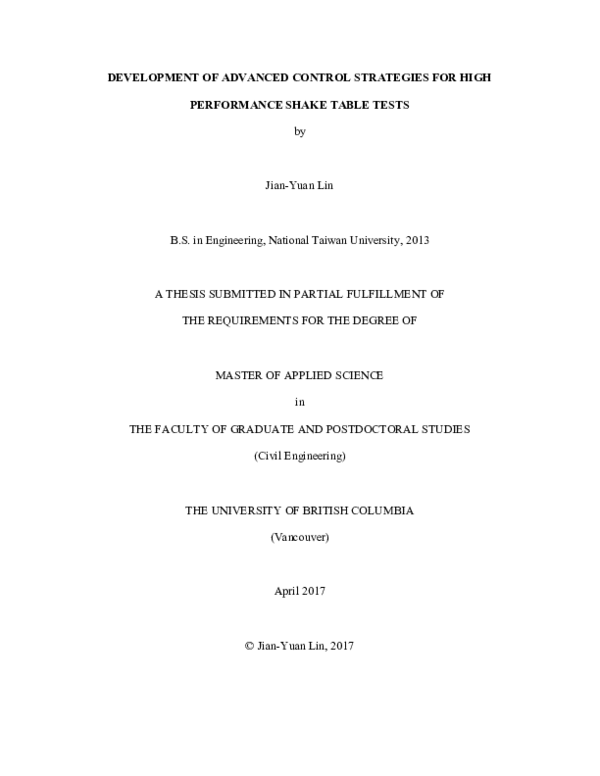 (PDF) Development of advanced control strategies for high performance ...