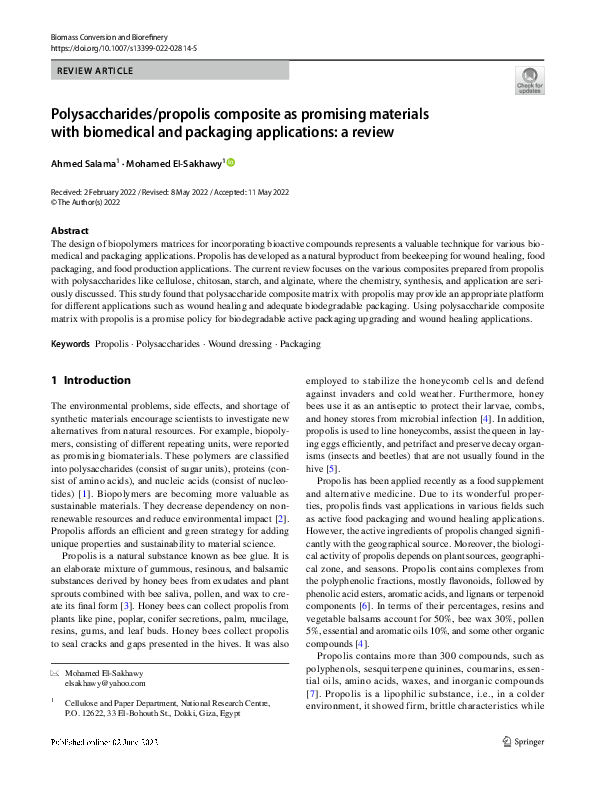 (PDF) Polysaccharides/propolis composite as promising materials with ...