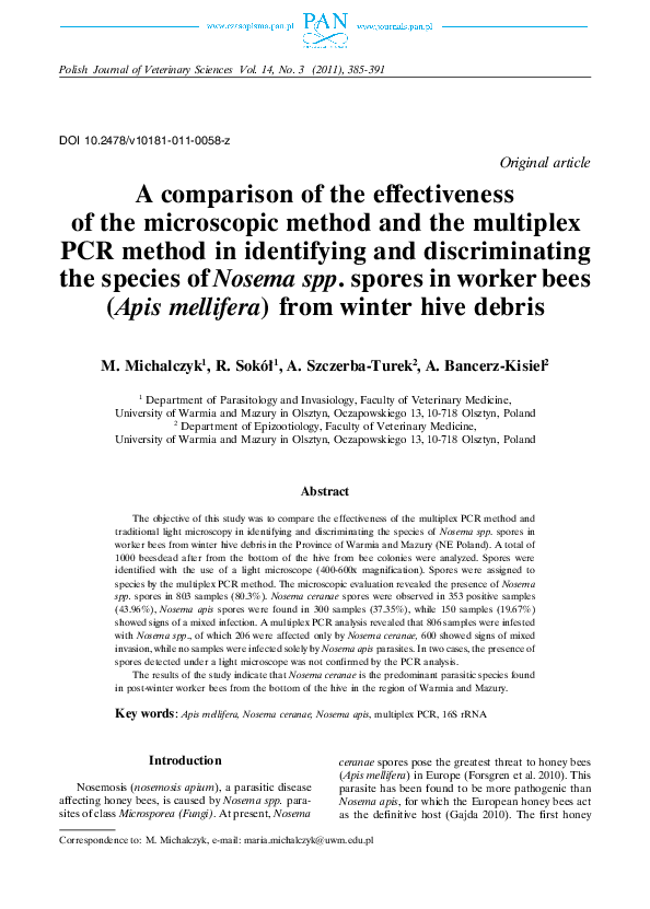 (PDF) A comparison of the effectiveness of the microscopic method and ...