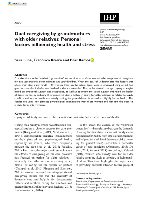 (PDF) Dual caregiving by grandmothers with older relatives: Personal ...