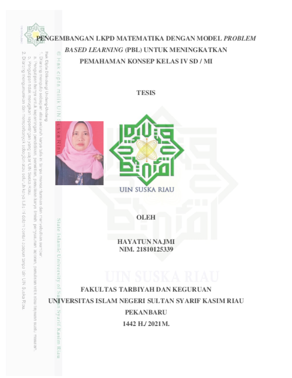 (PDF) Pengembangan LKPD Matematika Dengan Model Problem Based Learning ...