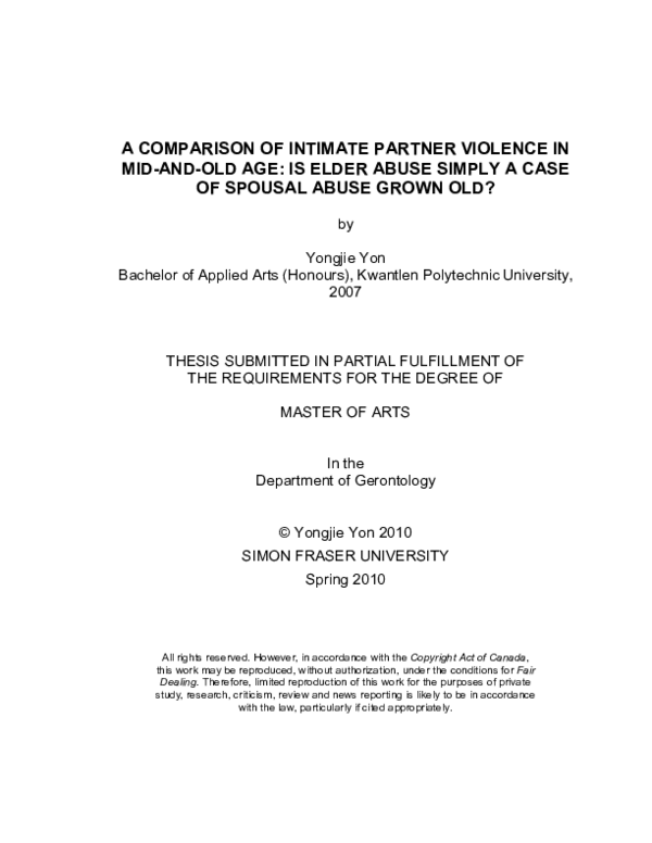 (PDF) A comparison of intimate partner violence in mid-and-old age: is ...