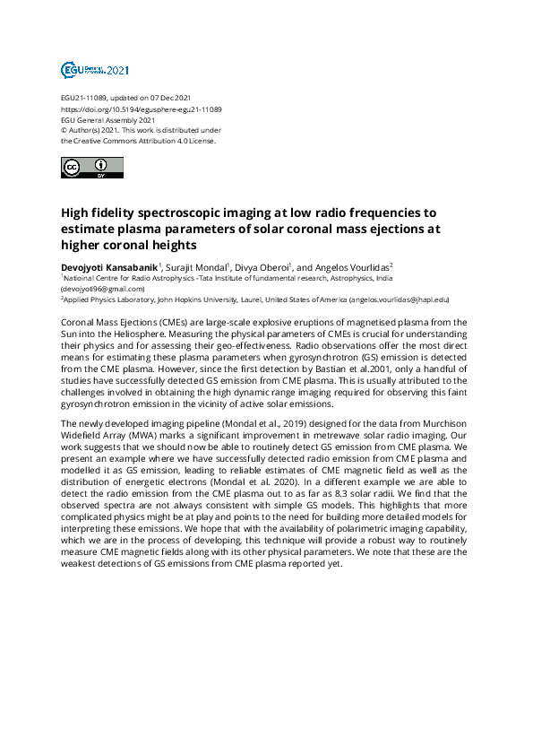 (PDF) High fidelity spectroscopic imaging at low radio frequencies to ...