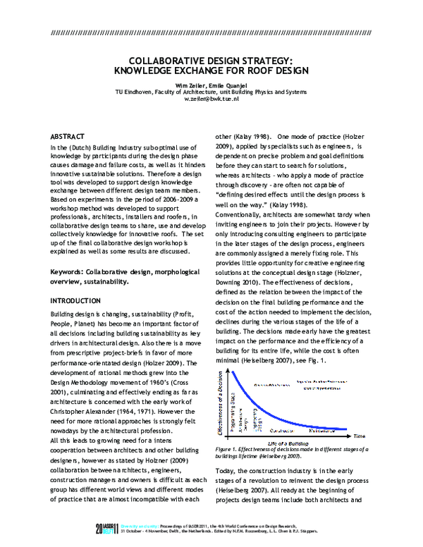 (PDF) Collaborative Design Strategy: Knowledge Exchange for Roof Design