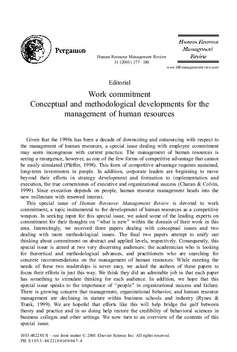 (PDF) Work commitment