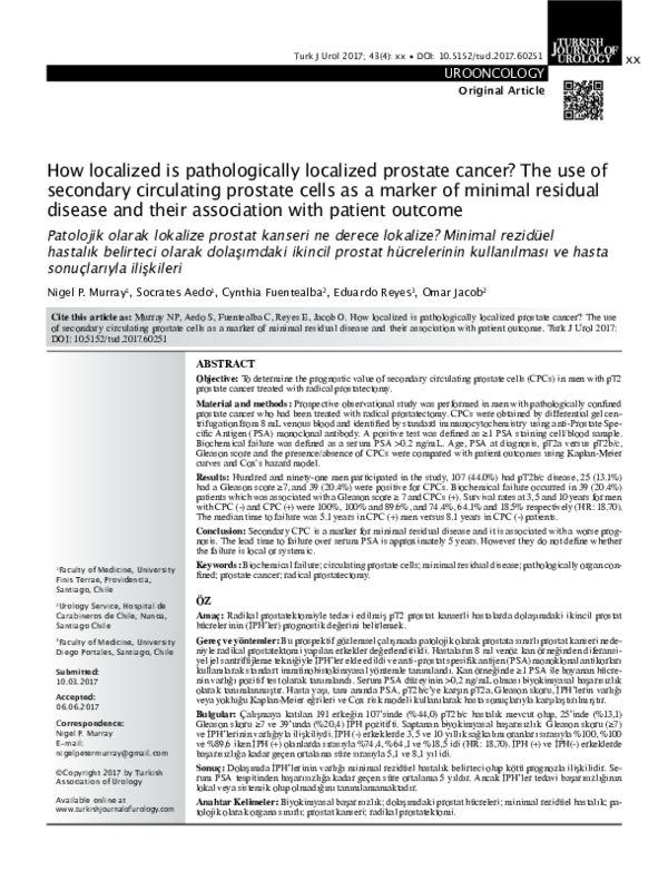 (PDF) How localized is pathologically localized prostate cancer? The ...
