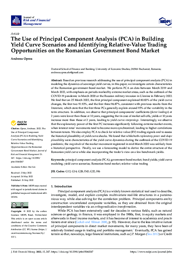 (PDF) The Use of Principal Component Analysis (PCA) in Building Yield ...