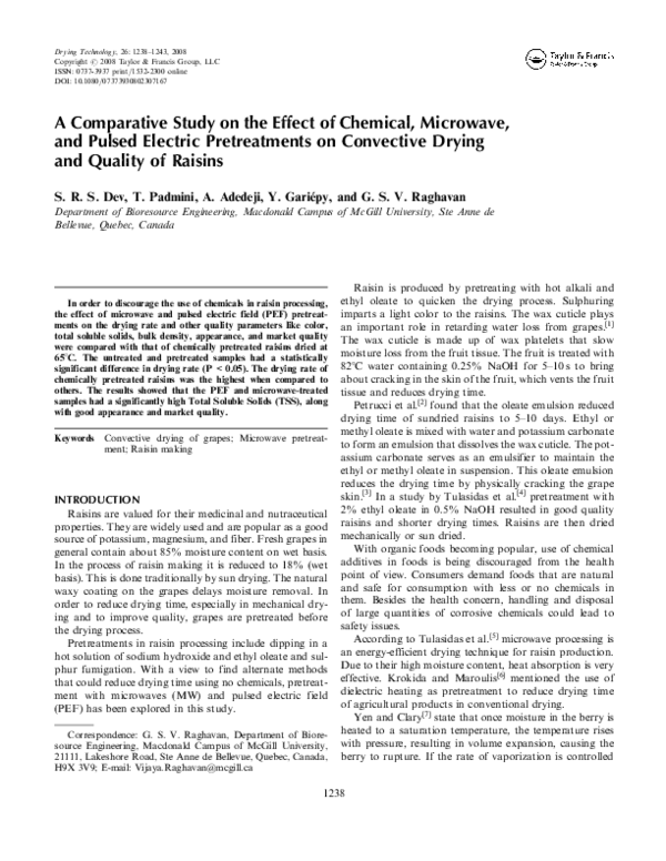 (PDF) A Comparative Study on the Effect of Chemical, Microwave, and ...