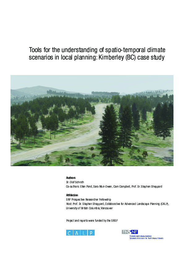 (PDF) Tools for the understanding of spatio-temporal climate scenarios ...