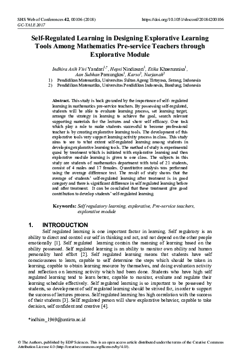 (PDF) Self-Regulated Learning in Designing Explorative Learning Tools ...