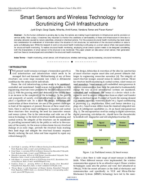 (PDF) Smart Sensors and Wireless Technology for Scrutinizing Civil ...