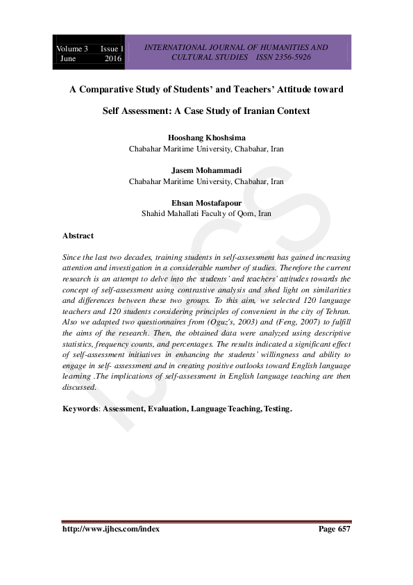 (PDF) A Comparative Study of Students’ and Teachers’ Attitude toward ...