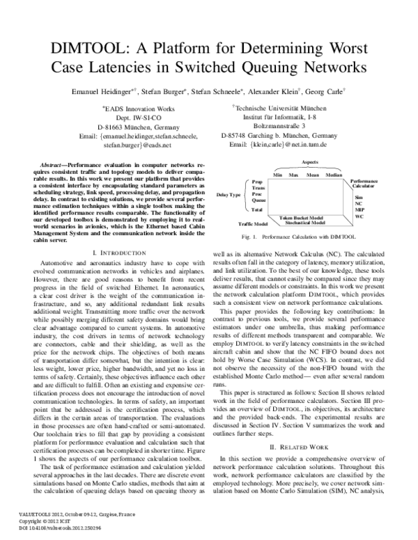 (PDF) DIMTOOL: A Platform for Determining Worst Case Latencies in ...