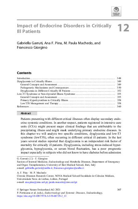 (PDF) Impact of Endocrine Disorders in Critically Ill Patients ...