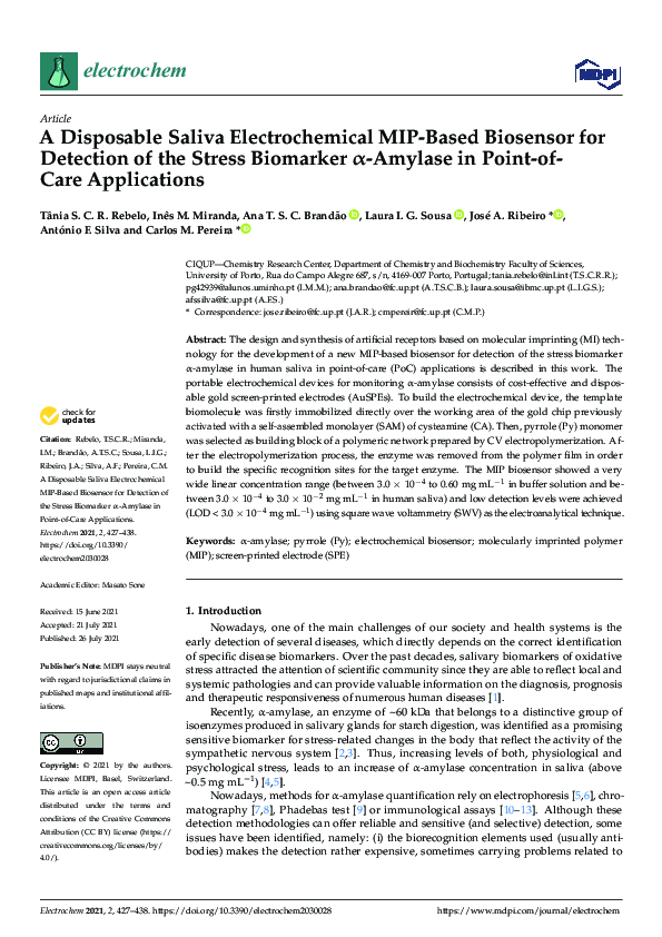 (PDF) A Disposable Saliva Electrochemical MIP-Based Biosensor for ...
