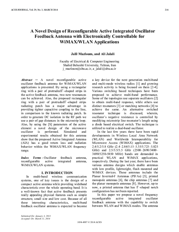 (PDF) A Novel Design of Reconfigurable Active Integrated Oscillator ...