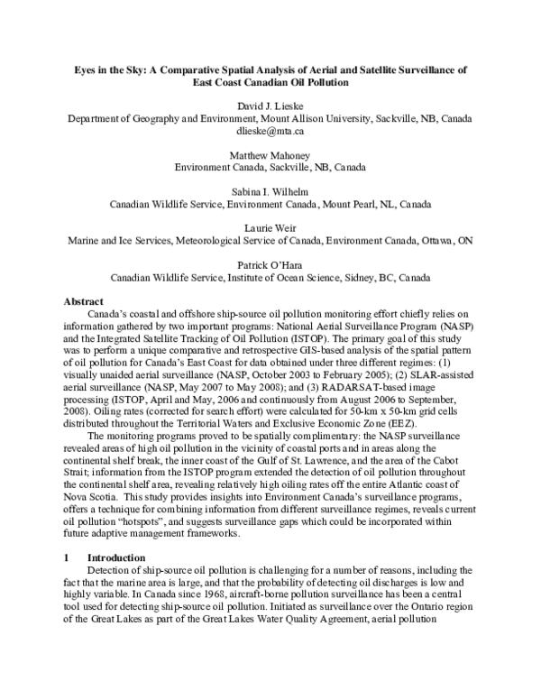 (PDF) Eyes in the Sky A Comparative Spatial Analysis of Aerial and