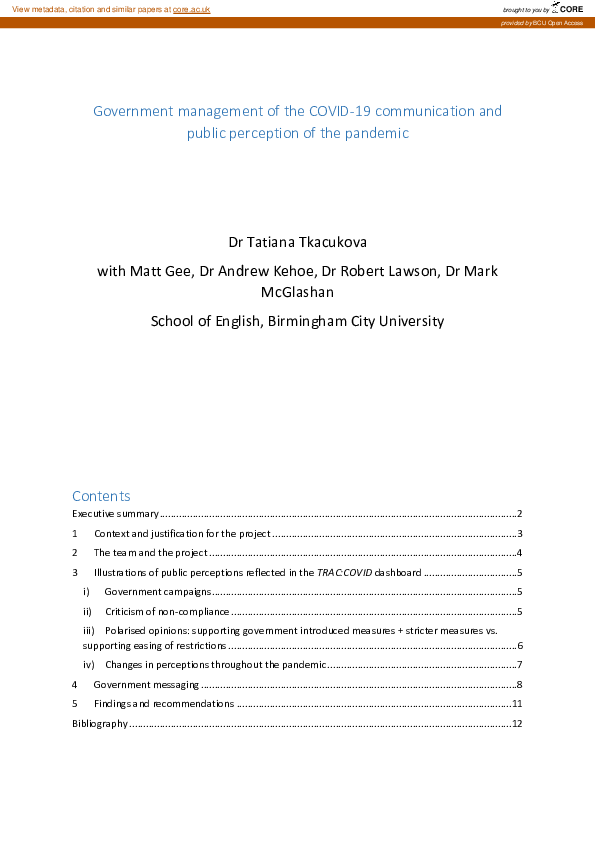 (PDF) Government management of the COVID-19 communication and public ...