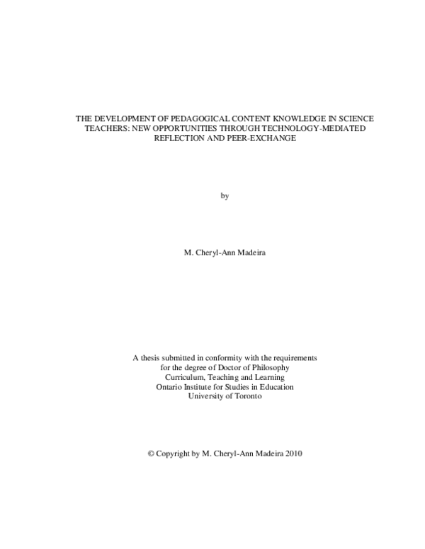(PDF) The development of pedagogical