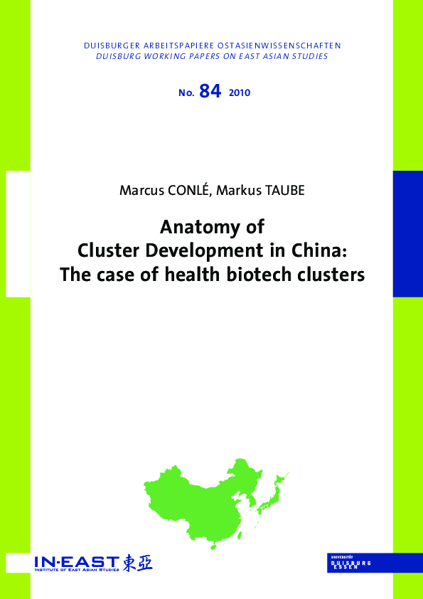 (PDF) No. 84 (2010): Anatomy of Cluster Development in China: The case ...
