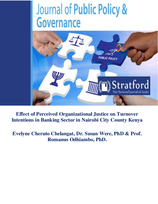 (PDF) Effect of Perceived Organizational Justice on Turnover Intentions ...