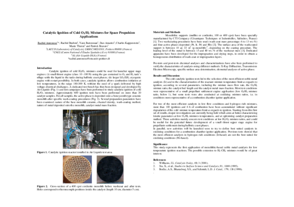 (PDF) Catalytic Ignition of Cold O2/H2 Mixtures for Space Propulsion ...
