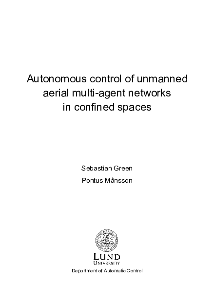 (PDF) Autonomous control of unmanned aerial multi-agent networks in ...