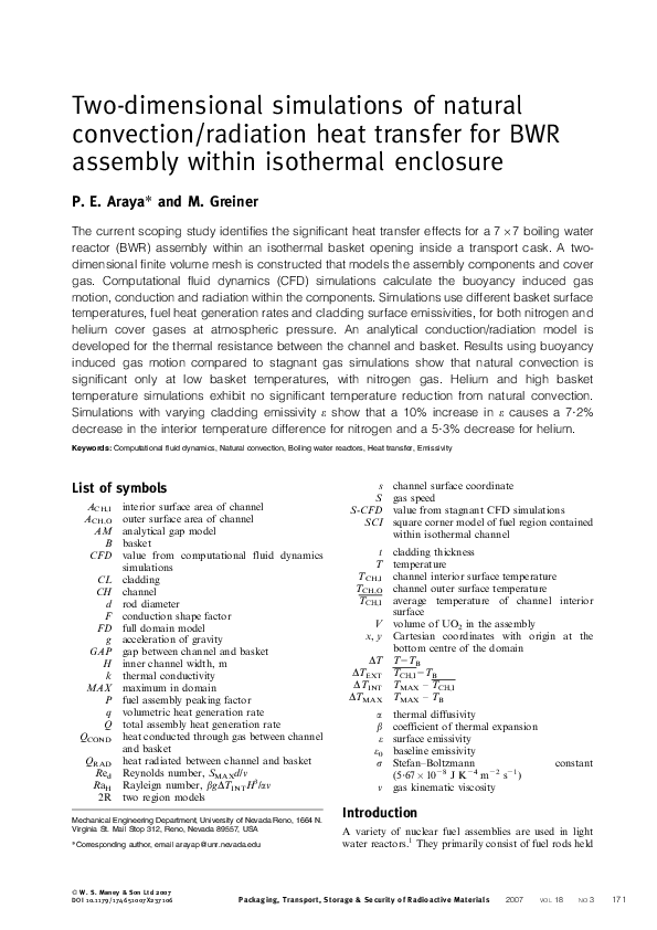 (PDF) Two-dimensional simulations of natural convection/radiation heat ...