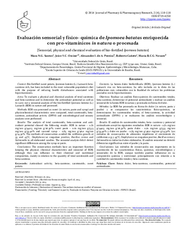 (PDF) Sensorial, physical and chemical evaluation of bio-fortified ...
