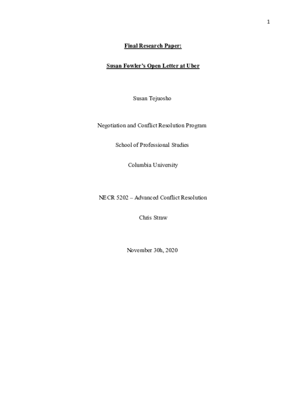 (PDF) The use of mediation as a psychosocial intervention to workplace ...