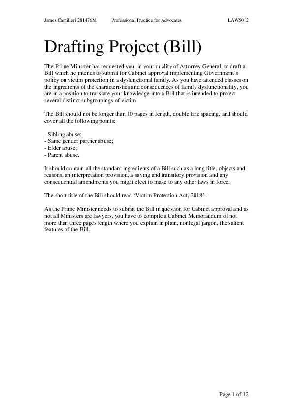 (PDF) DRAFT ACT VICTIM PROTECTION James Camilleri Academia.edu