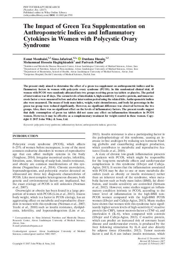 (PDF) The Impact of Green Tea Supplementation on Anthropometric Indices ...