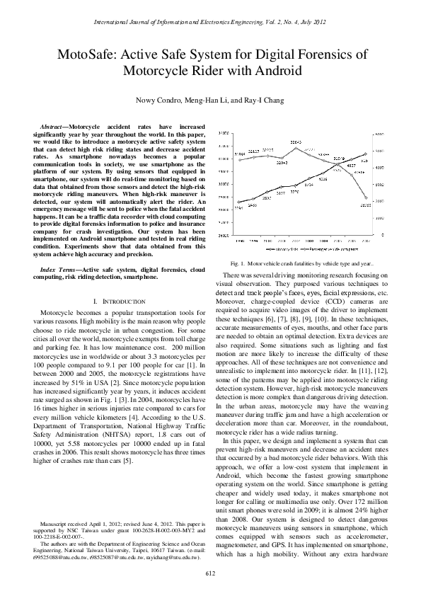 (PDF) MotoSafe: Active Safe System for Digital Forensics ofMotorcycle ...