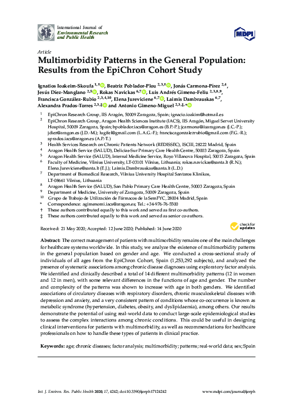 (PDF) Multimorbidity Patterns in the General Population: Results from ...