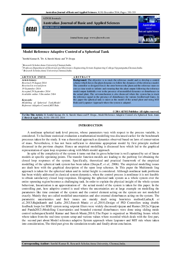 (PDF) Australian Journal of Basic and Applied Sciences
