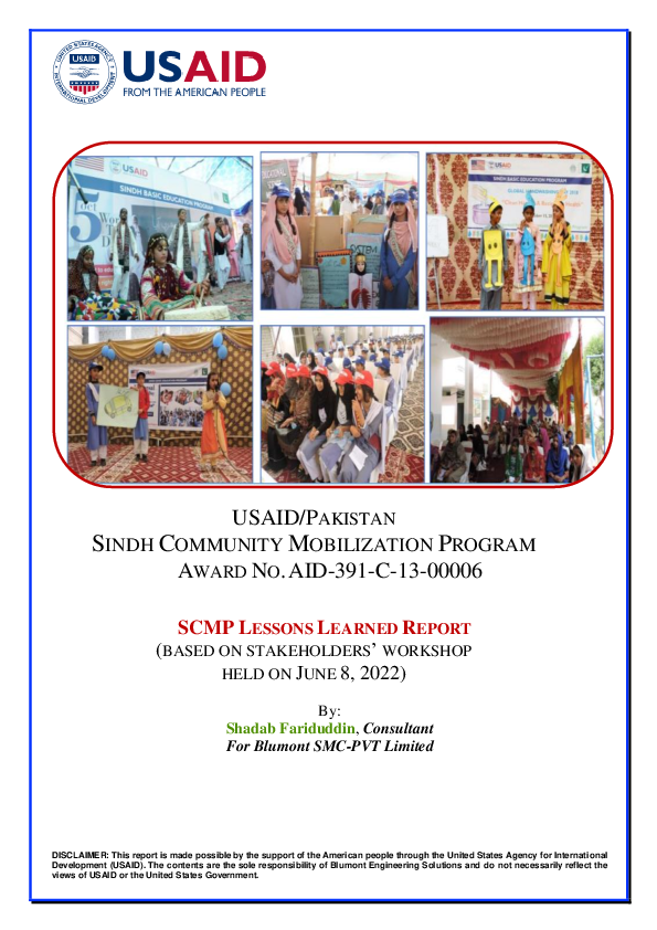 (PDF) SCMP Lessons Learned Report
