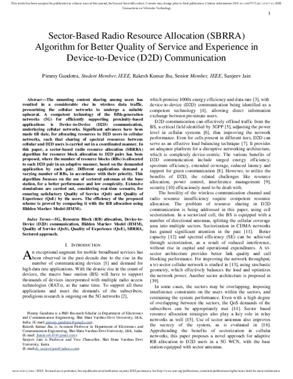 (PDF) Sector-Based Radio Resource Allocation (SBRRA) Algorithm for ...
