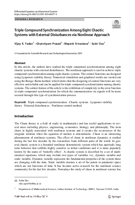 (PDF) Triple Compound Synchronization Among Eight Chaotic Systems with ...