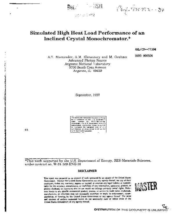 (PDF) Simulated high heat load performance of an inclined crystal ...