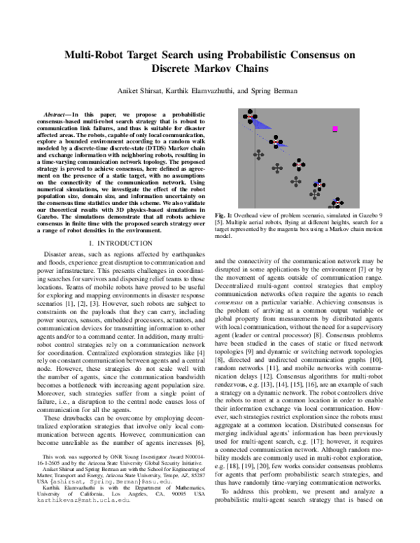 (PDF) Multi-Robot Target Search using Probabilistic Consensus on ...