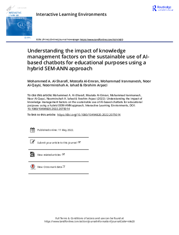 (PDF) Understanding the impact of knowledge management factors on the ...