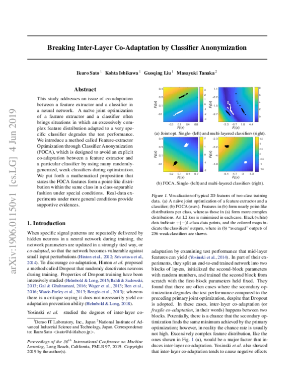 (PDF) Breaking Inter-Layer Co-Adaptation by Classifier Anonymization