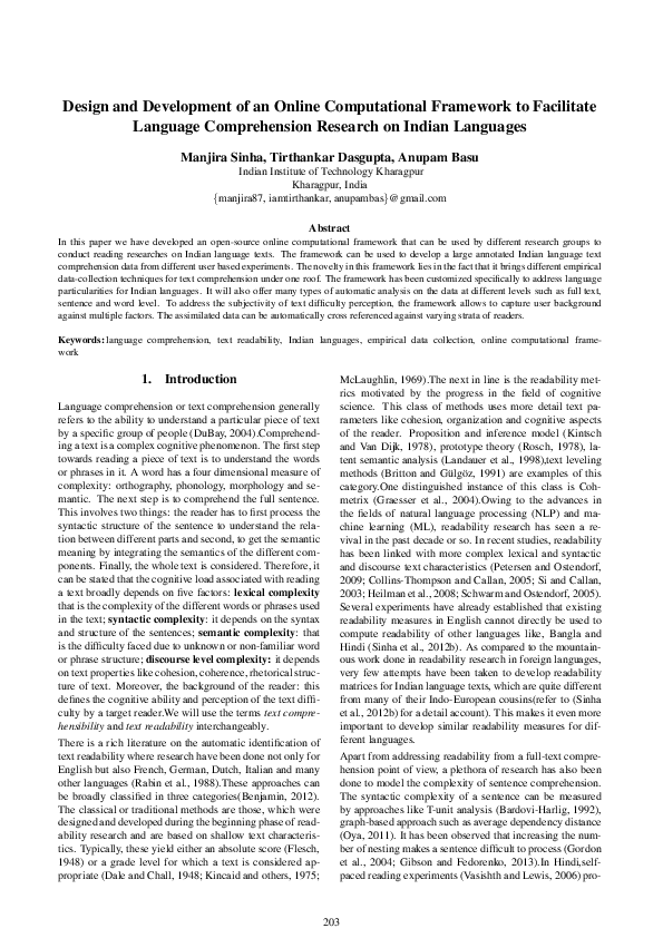 (PDF) Design and Development of an Online Computational Framework to ...