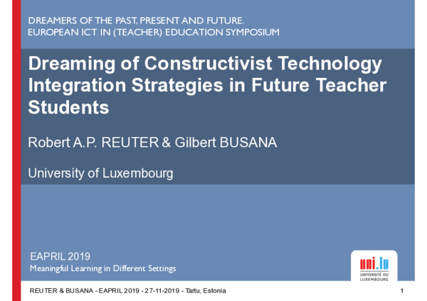 (PDF) Dreaming of Constructivist Technology Integration Strategies in ...
